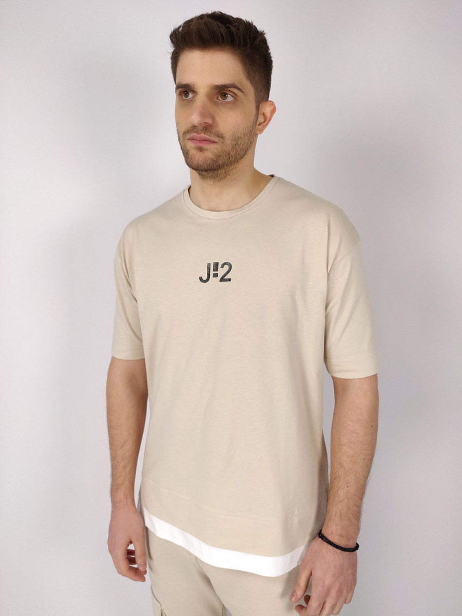 J-2 T-Shirt Oversized Με Στάμπα Logo