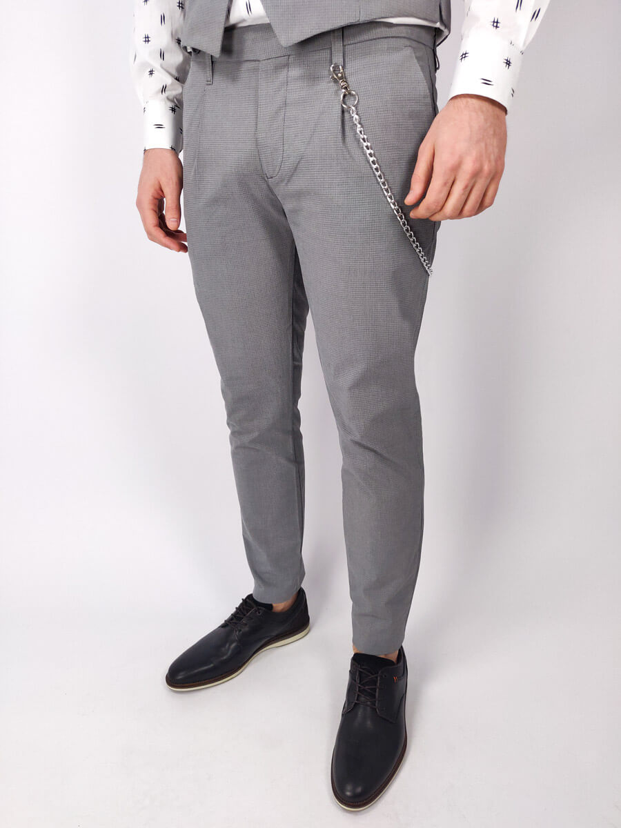 Macan Pleat Stripe Chinos Trousers
