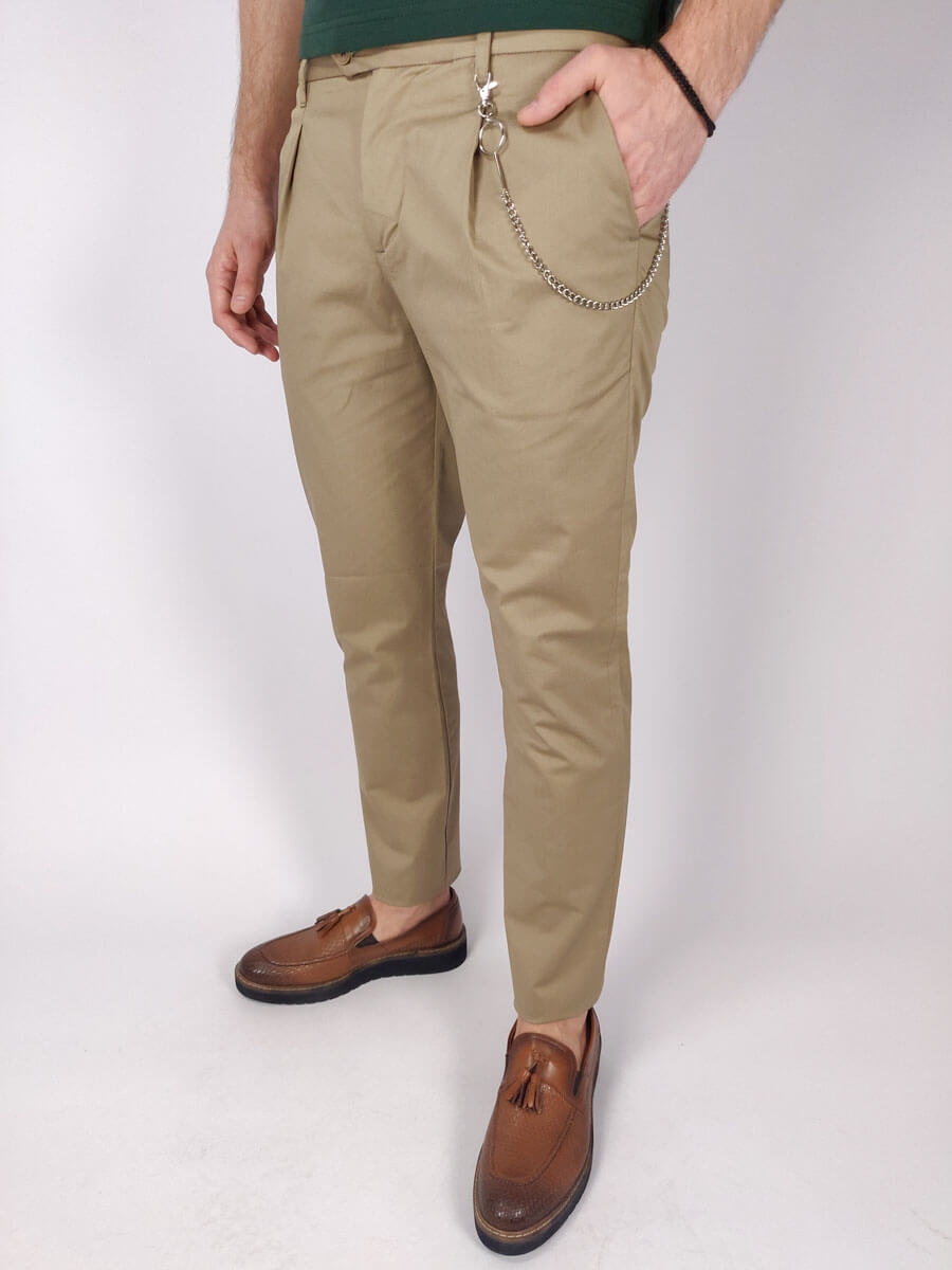 Macan Pleat Chinos Trousers