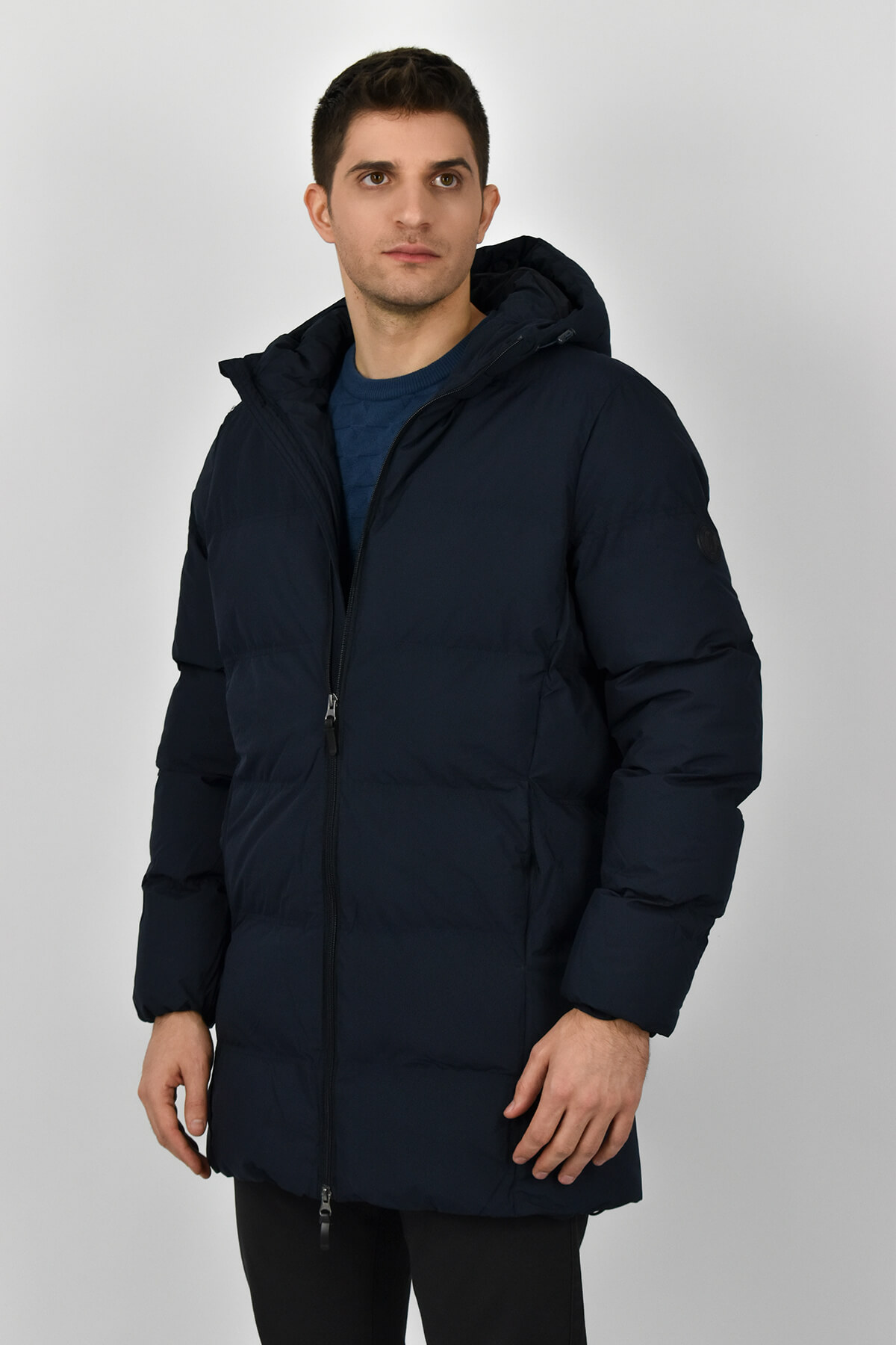 Marcus Diagonal Quilted Down Jacket