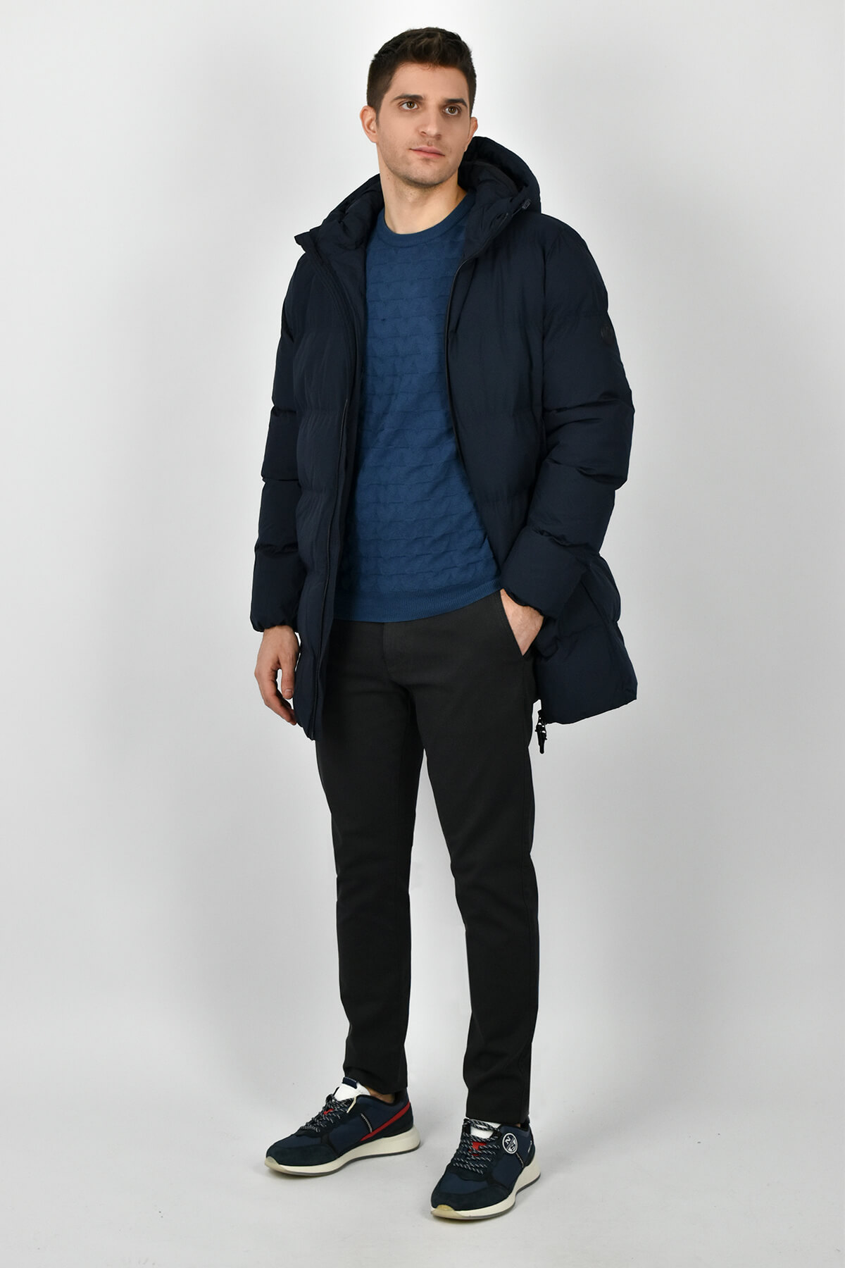 Marcus Diagonal Quilted Down Jacket